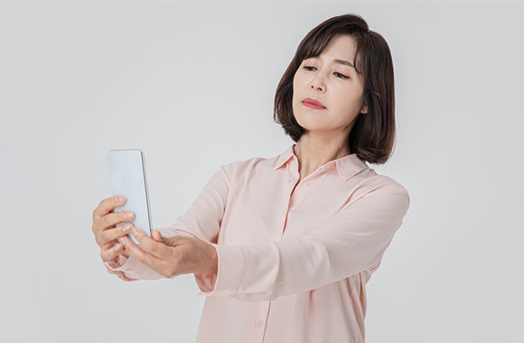 정상 시야와 노안 시야 비교 이미지
